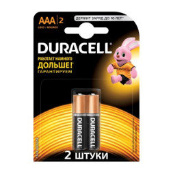 Батарейки Duracell LR03-2BL (AAA) basic- 2 штуки